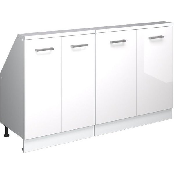 Vicco Kommode Rion, Weiß Hochglanz/Weiß/Weiß, 2er Set (2 St)