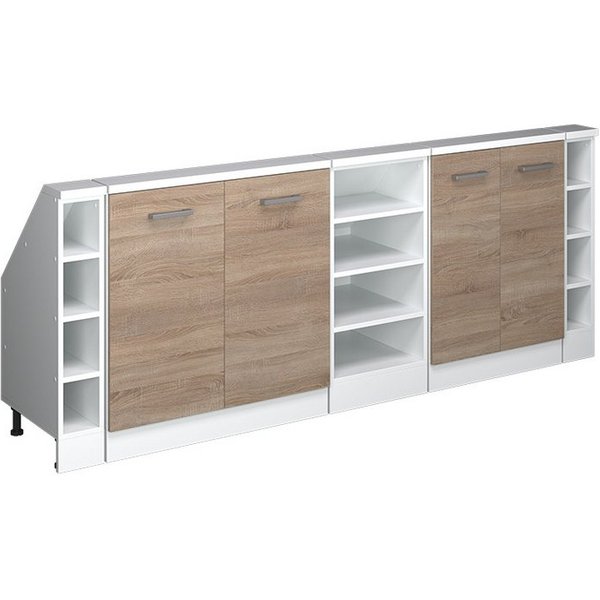 Vicco Kommode Rion, Sonoma/Weiß/Weiß, 5er Set (5 St)