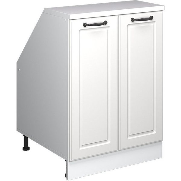 Vicco Kommode Rion, Weiß Landhaus/Weiß, 60 x 81.6 cm mit 2 Türen, Schrankkorpu... (1 St)