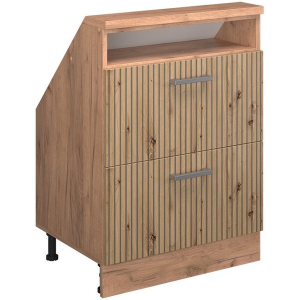 Vicco Kommode Rion, Artisan-Eiche/Goldkraft Eiche/Goldkraft Eiche, mit 2 Schubladen (1 St)