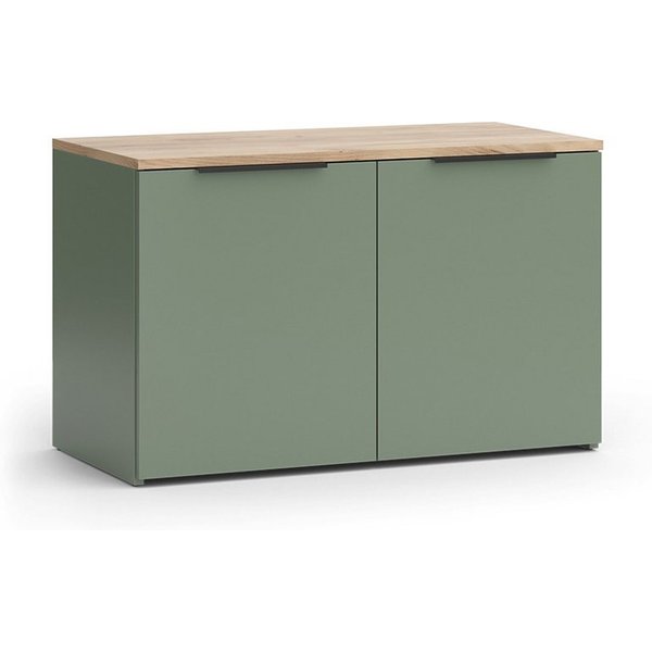Vicco Kommode Wido, Grün/Sonoma, 80 x 50 cm mit 2 Türen (1 St)