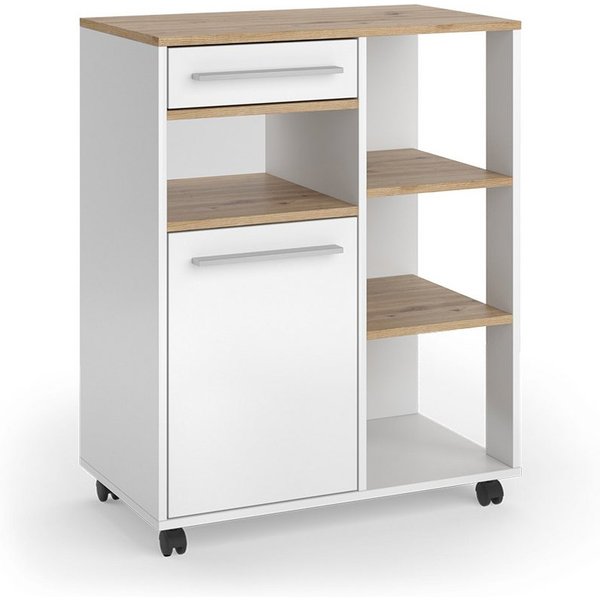 Vicco Küchenbuffet Pure, Weiß/Artisan-Eiche, 72.2 x 90.8 cm (1-St)