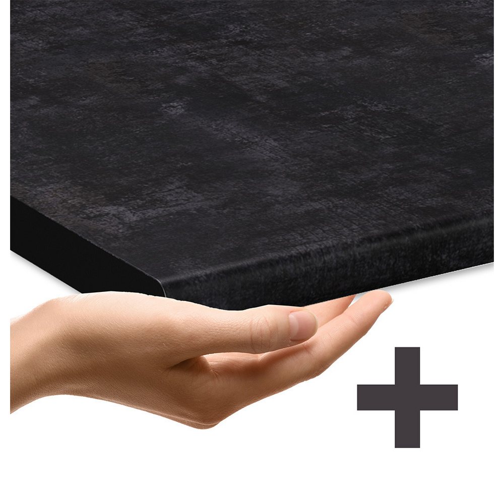 Vicco Küchenzeile R-Line, Anthrazit Hochglanz/Weiß, 240 cm, AP Schwarz – Bild 2 von 5