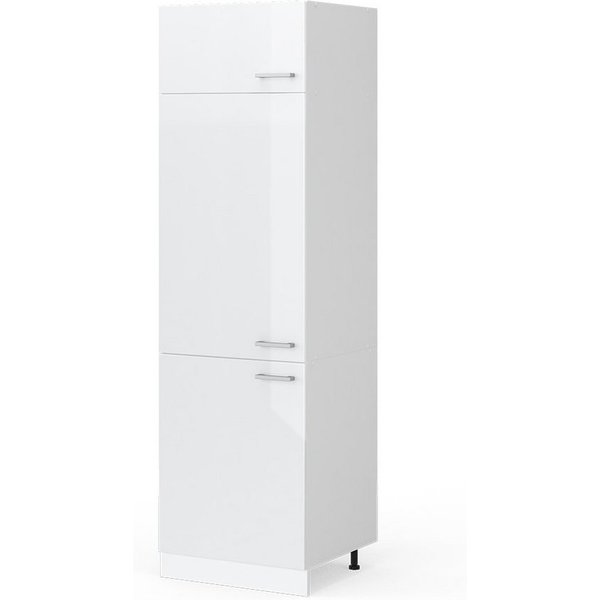 Vicco Kühlumbauschrank R-Line, Weiß Hochglanz/Weiß, 60 cm (1-St)
