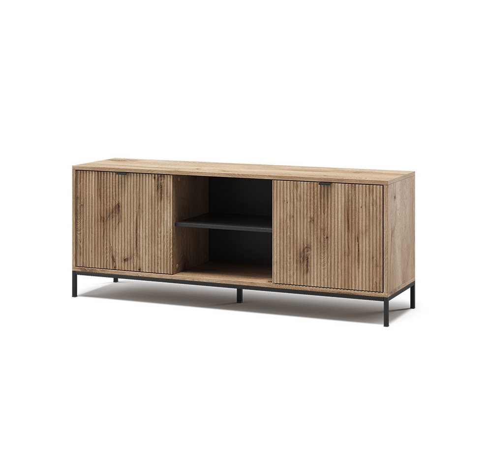 Vicco Lowboard Eliza, Viking Oak, 150 x 60 cm mit 2 Türen (1 St) – Bild 2 von 5