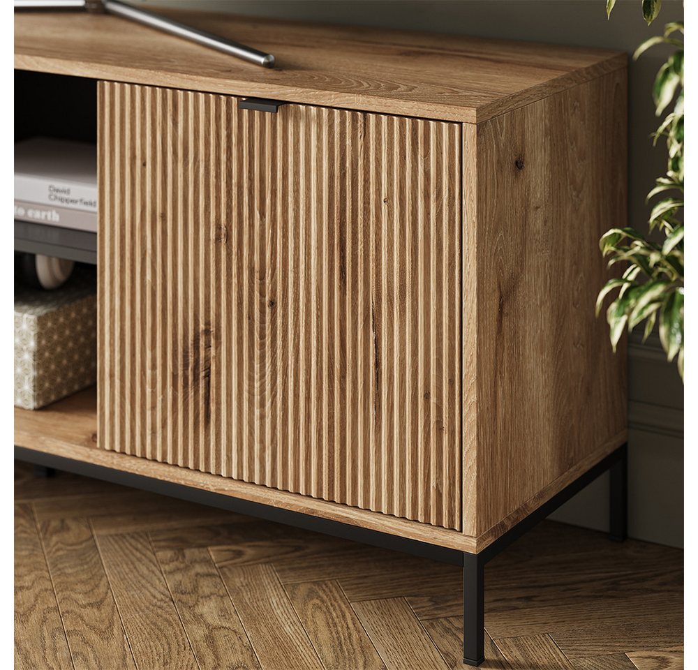 Vicco Lowboard Eliza, Viking Oak, 150 x 60 cm mit 2 Türen (1 St) – Bild 4 von 5