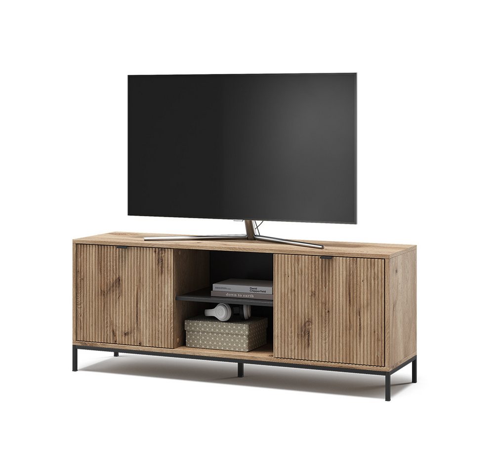 Vicco Lowboard Eliza, Viking Oak, 150 x 60 cm mit 2 Türen (1 St) – Bild 5 von 5