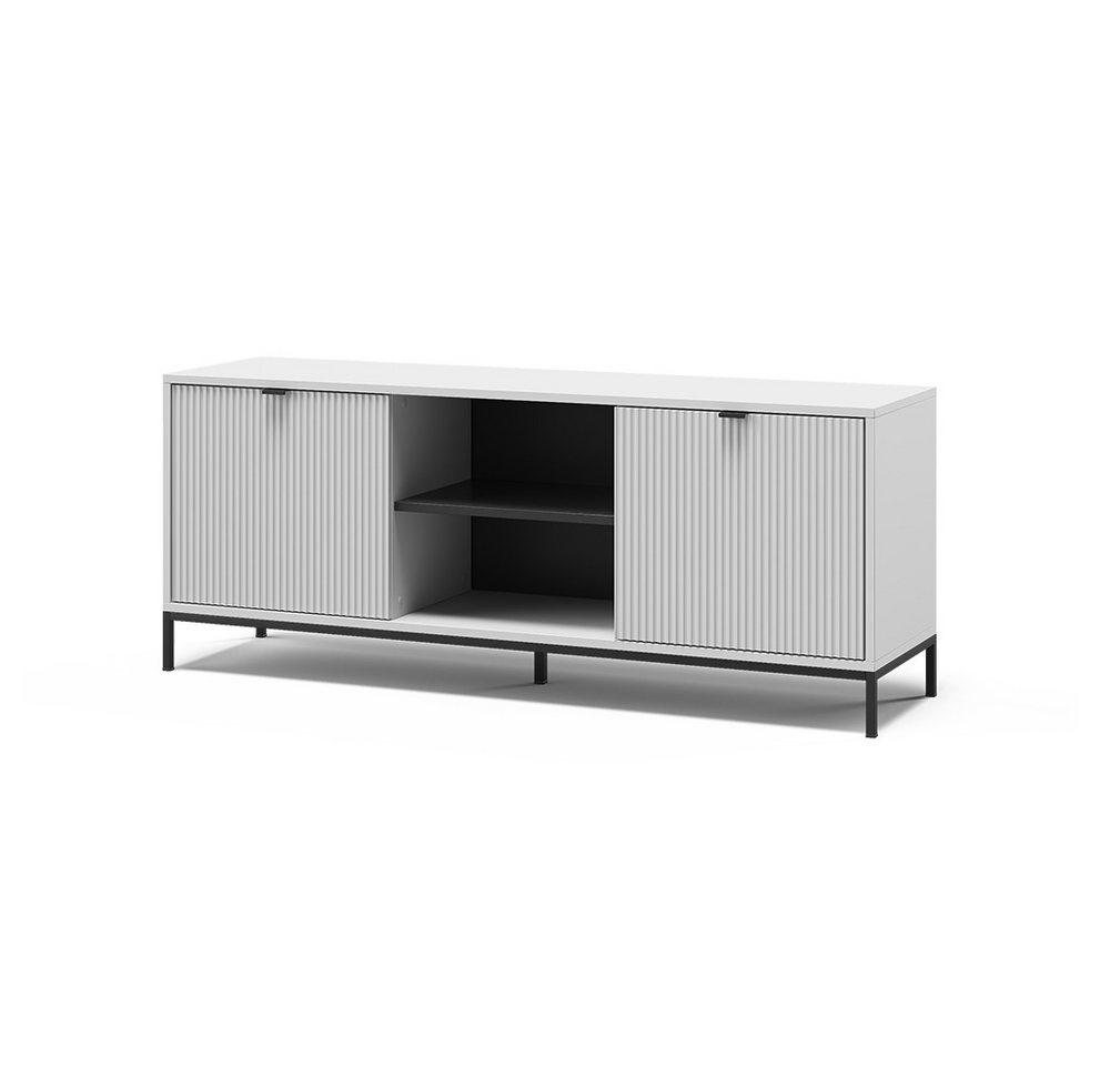 Vicco Lowboard Eliza, Weiß, 150 x 60 cm mit 2 Türen (1 St) – Bild 2 von 5