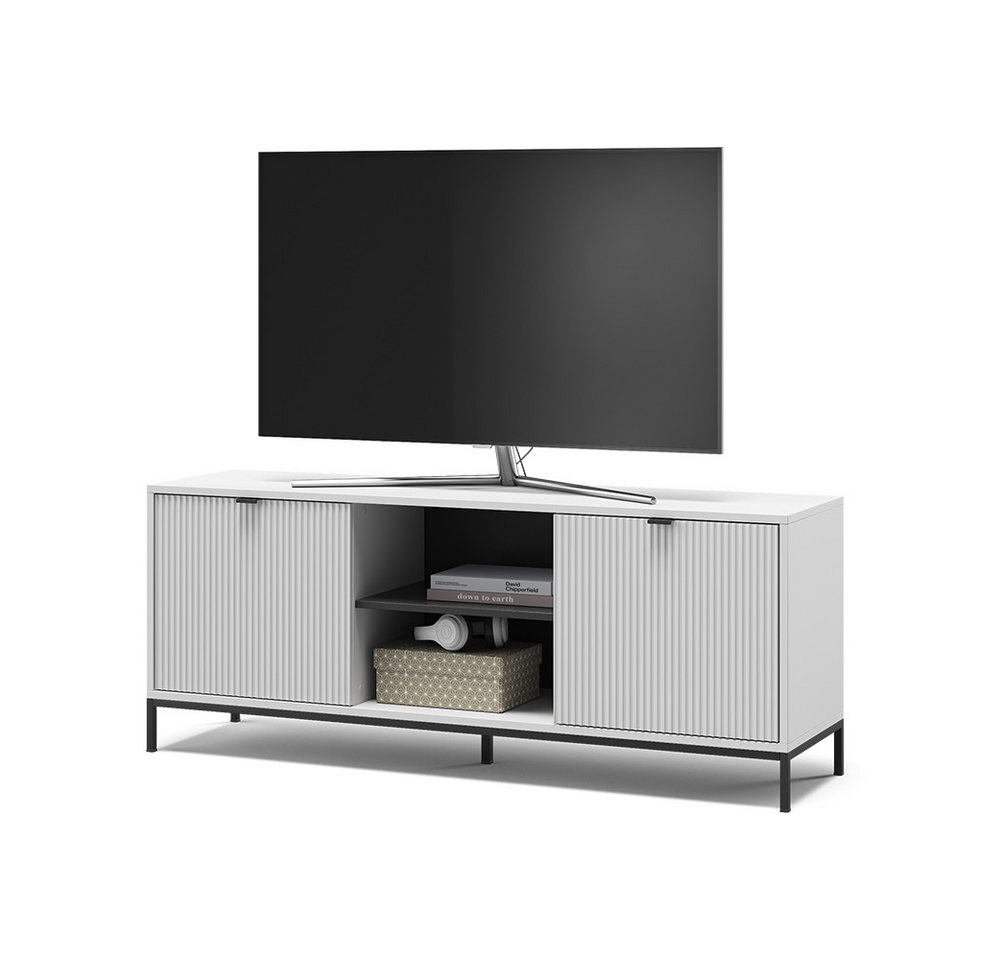 Vicco Lowboard Eliza, Weiß, 150 x 60 cm mit 2 Türen (1 St) – Bild 5 von 5