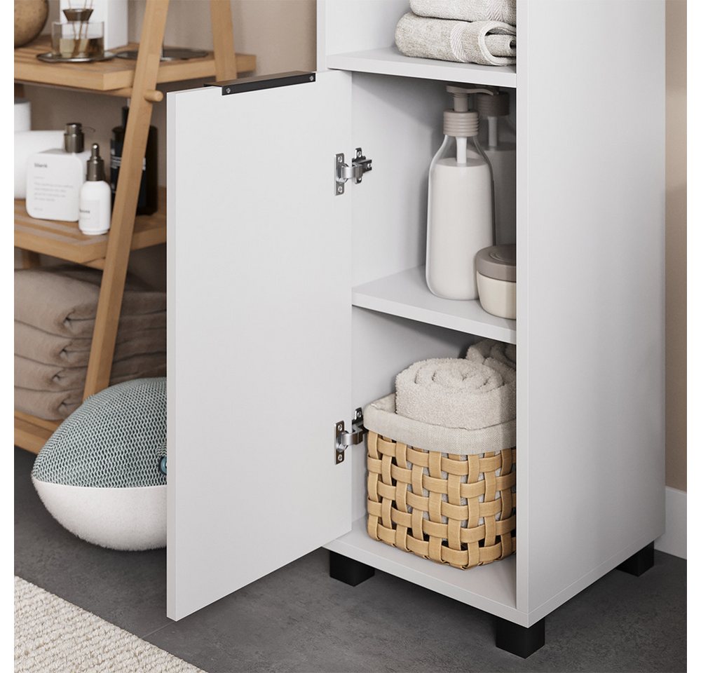 Vicco Midischrank Alina, Weiß, 30 x 86 cm mit 3 Fächern (1-St) – Bild 4 von 5