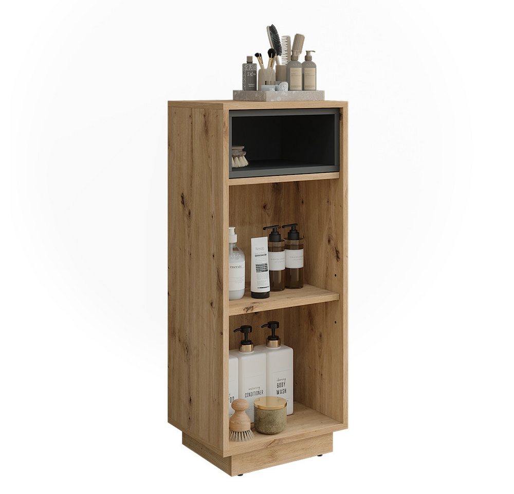 Vicco Midischrank Beatrice, Artisan Eiche/Anthrazit, 38 x 93 cm mit 3 Fächern (1-St) – Bild 5 von 5