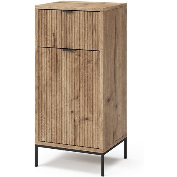 Vicco Midischrank Eliza, Viking Oak/Sonoma, 40 x 87 cm mit Tür und Schublade (1-St)