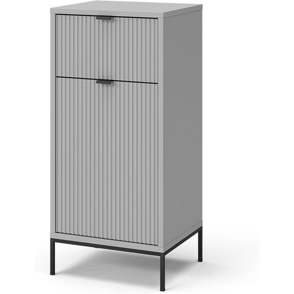 Vicco Midischrank Eliza, Grau/Grau, 40 x 87 cm mit Tür und Schublade (1-St)