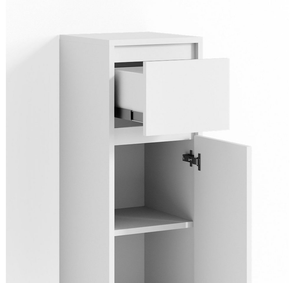 Vicco Midischrank Emma, Weiß, 30 x 95 cm (1-St) – Bild 5 von 5