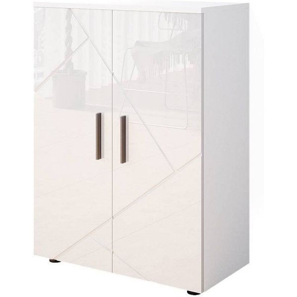 Vicco Midischrank Irma, Weiß Hochglanz/Weiß, 60 x 81 cm (1-St)