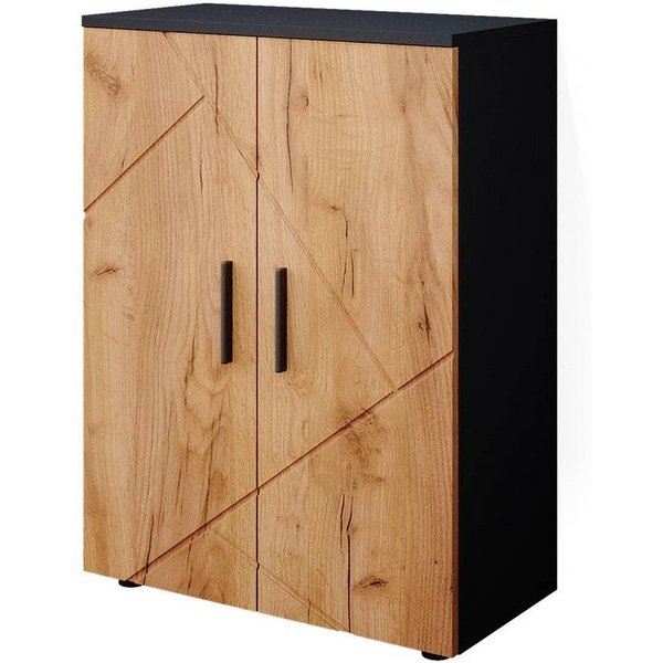 Vicco Midischrank Irma, Anthrazit/Goldkraft Eiche, 60 x 81 cm (1-St)