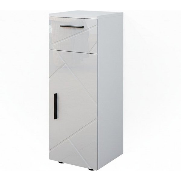 Vicco Midischrank Irma, Weiß Hochglanz, 30 x 81 cm (1-St)
