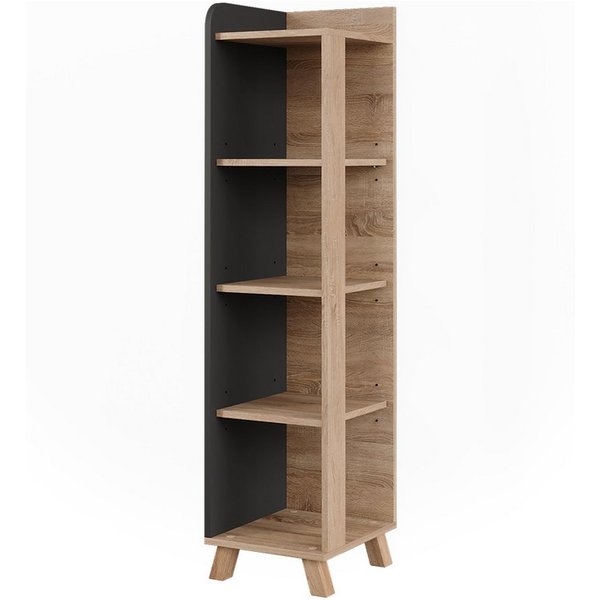 Vicco Midischrank Karen, Sonoma/Anthrazit, 30 x 128 cm mit 4 Fächern (1-St)