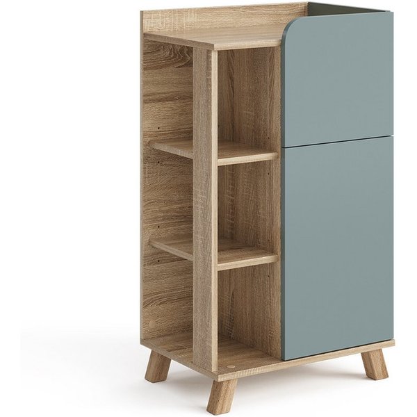 Vicco Midischrank Karen, Sonoma/Blau-Grau, 50 x 90 cm mit Tür und Schublade (1-St)