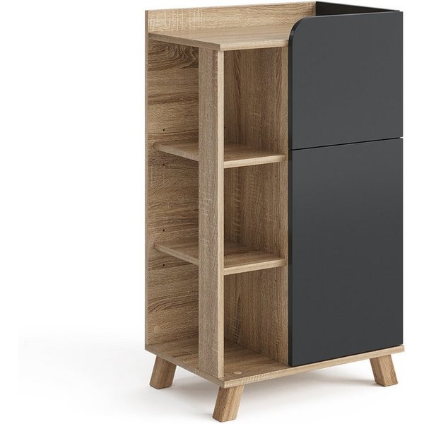 Vicco Midischrank Karen, Anthrazit/Sonoma, 50 x 90 cm mit Tür und Schublade (1-St)