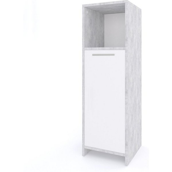 Vicco Midischrank Kiko, Beton/Weiß, 30 x 95 cm (1-St)