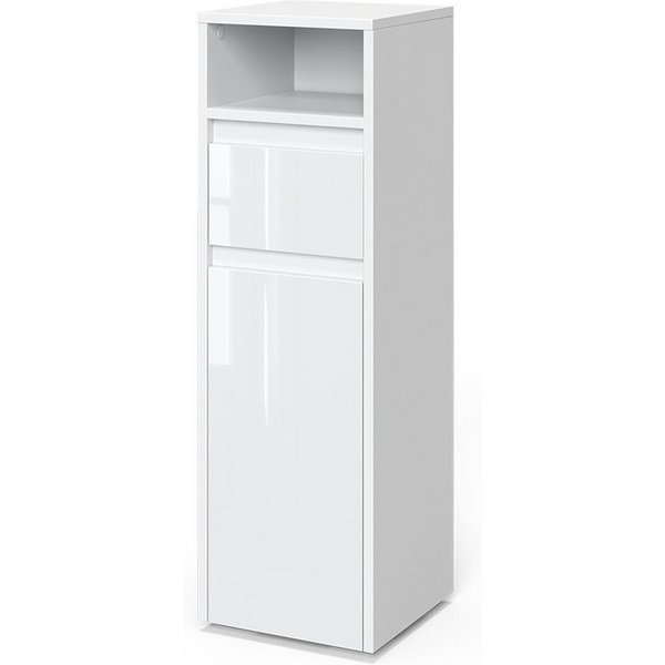 Vicco Midischrank Majest, Weiß/Weiß Hochglanz, 30.2 x 96.3 cm (1-St)