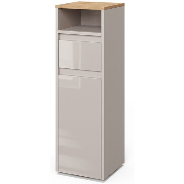 Vicco Midischrank Majest, Cashmere/Artisan, 30.2 x 96.3 cm mit Schublade und Tür (1-St)