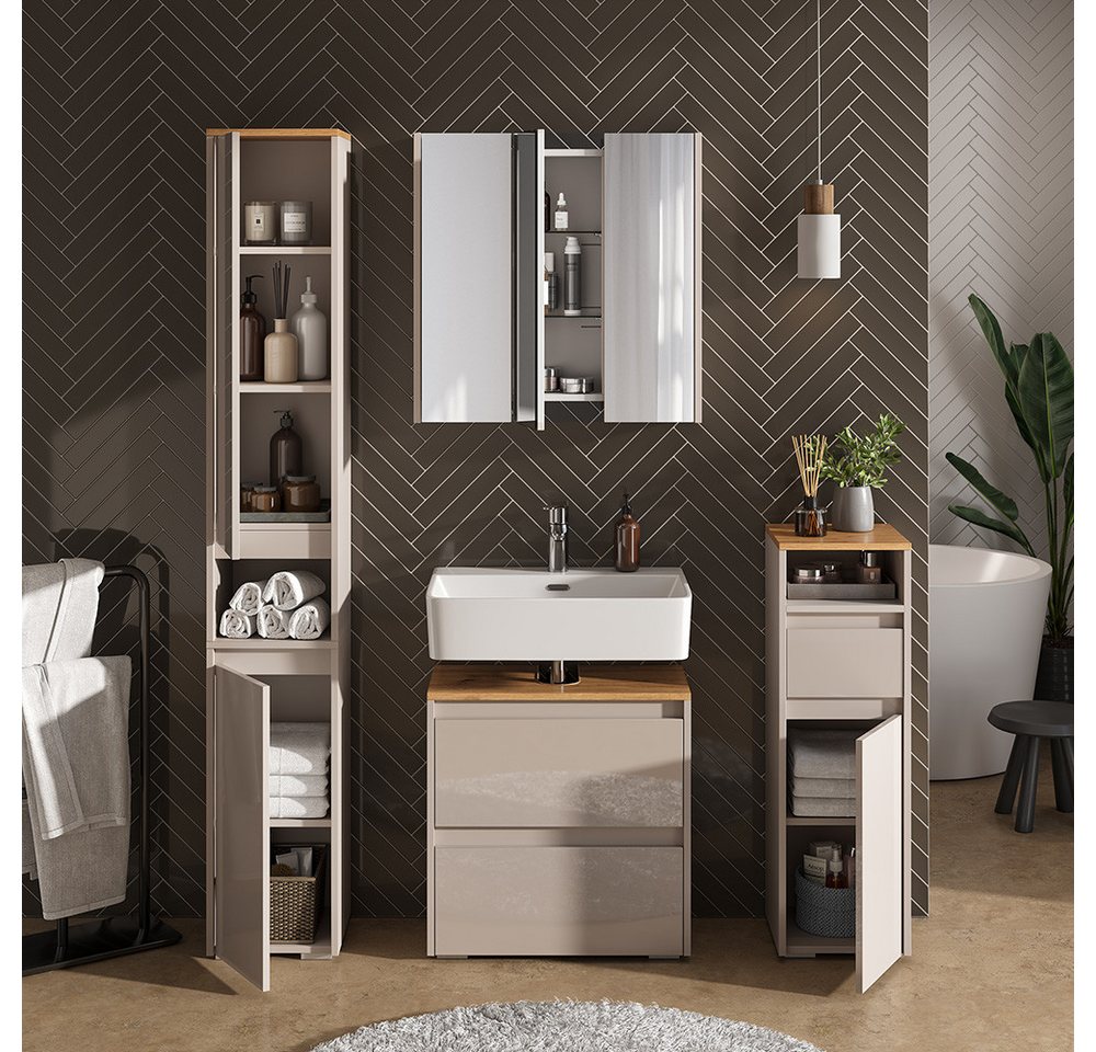 Vicco Midischrank Majest, Cashmere/Artisan, 30.2 x 96.3 cm mit Schublade und Tür (1-St) – Bild 5 von 5