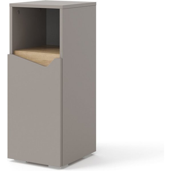 Vicco Midischrank Marelle, Greige/Greige, 30 x 74.5 cm mit Tür und offenem Fach (1-St)