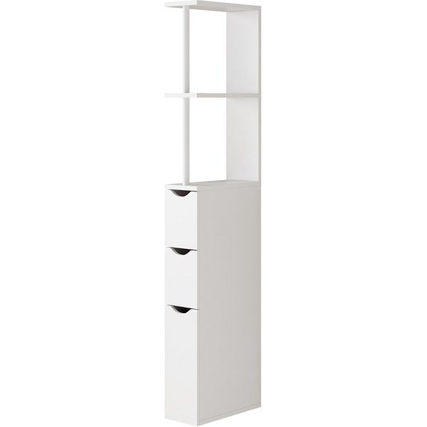 Vicco Midischrank Vera, Weiß, 137 x 15 cm mit 3 Schubladen (1-St)