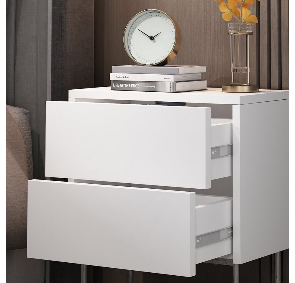 Vicco Nachtschrank Calvin, Weiß, 45 x 50 cm (1-St) – Bild 5 von 5
