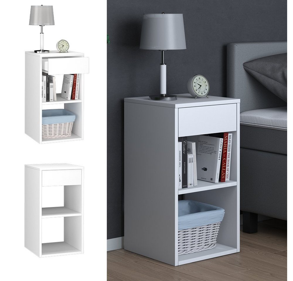 Vicco Nachtschrank Dany, Weiß, 35 x 65 cm (1-St) – Bild 3 von 5