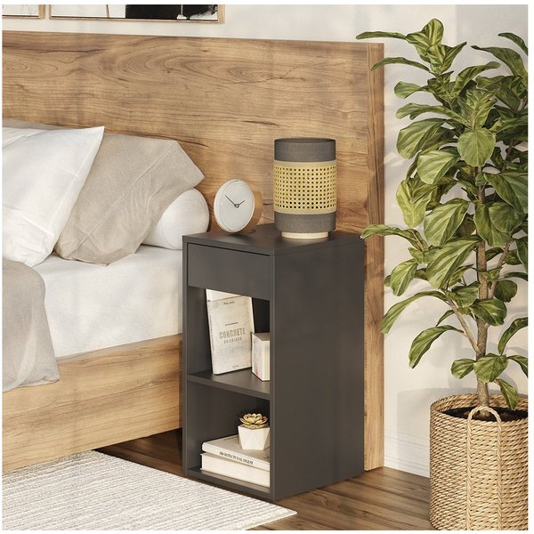 Vicco Nachtschrank Dany, Anthrazit, 35 x 65 cm mit 1 Schublade (1-St)