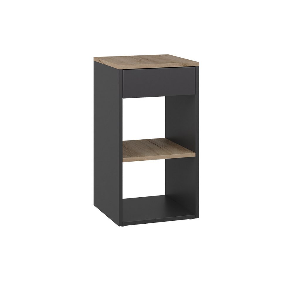 Vicco Nachtschrank Dany, Anthrazit/Goldkraft Eiche, 35 x 65 cm mit 1 Schublade (1-St) – Bild 2 von 5