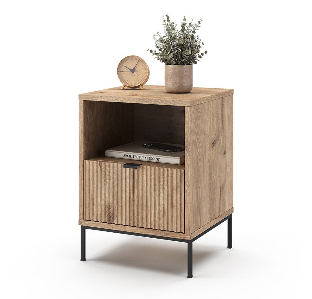 Vicco Nachtschrank Eliza, Viking Oak, 40 x 55 cm mit 1 Schublade (1-St) – Bild 5 von 5