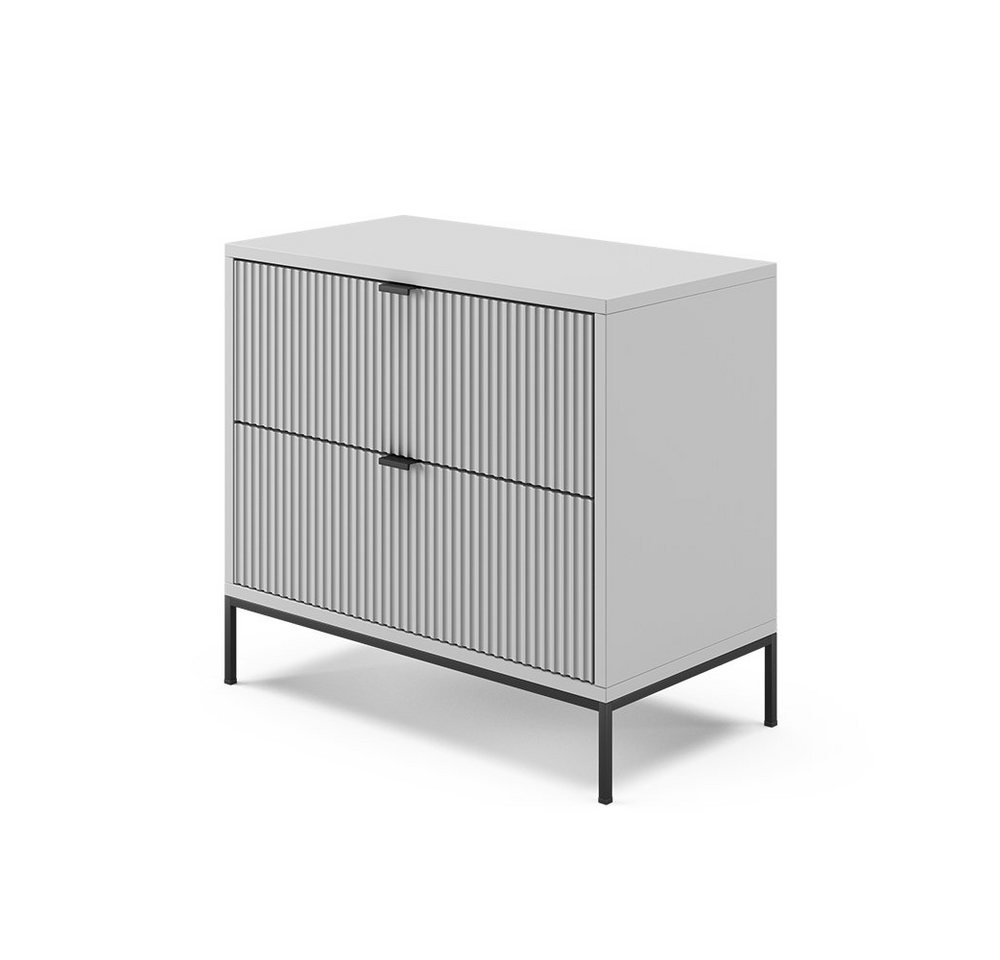 Vicco Nachtschrank Eliza, Grau, 66 x 60 cm (1-St) – Bild 2 von 5