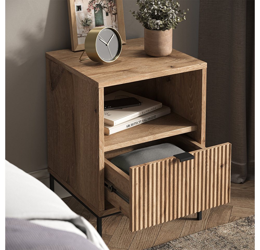 Vicco Nachtschrank Eliza, Viking Oak, 2er Set (2-St) – Bild 4 von 5