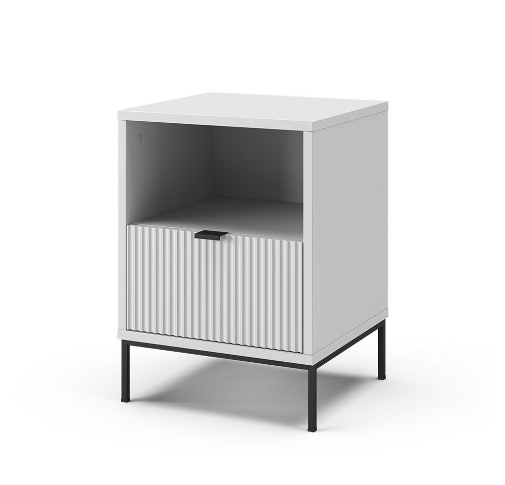 Vicco Nachtschrank Eliza, Weiß, 40 x 55 cm mit 1 Schublade (1-St) – Bild 2 von 5