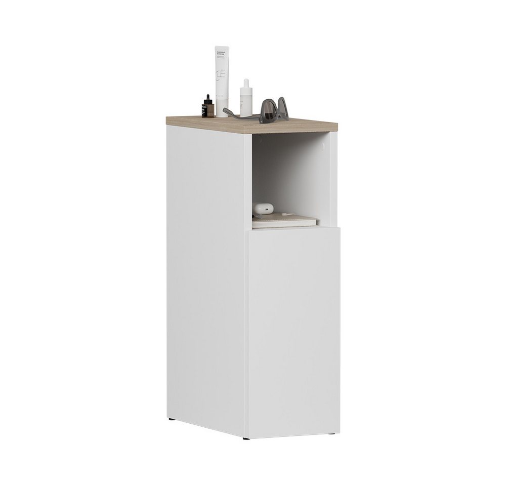 Vicco Nachtschrank Enton, Weiß/Sonoma, 20 x 59.5 cm mit 1 Tür (1-St) – Bild 5 von 5