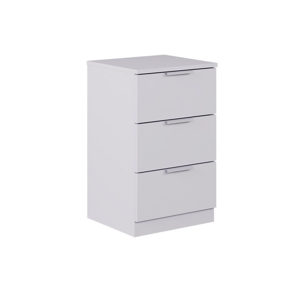 Vicco Nachtschrank Fino, Weiß, 37.6 x 61.8 cm mit 3 Schubladen (1-St) – Bild 2 von 5