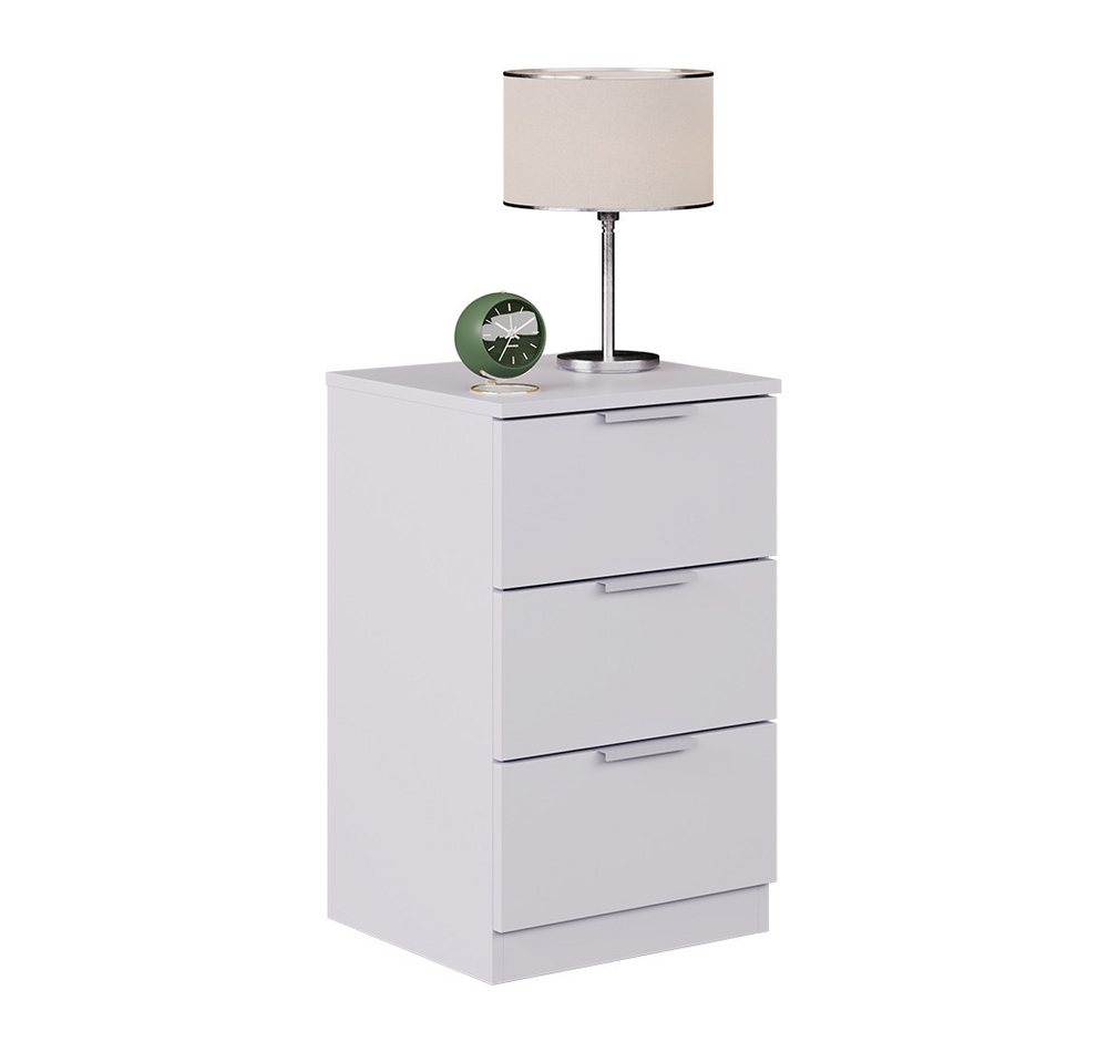 Vicco Nachtschrank Fino, Weiß, 37.6 x 61.8 cm mit 3 Schubladen (1-St) – Bild 5 von 5
