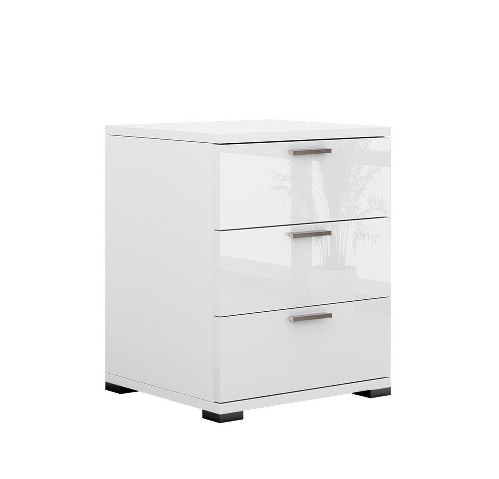 Vicco Nachtschrank Marseille, Weiß/Weiß, 46.2 x 60 cm (1-St) – Bild 2 von 5