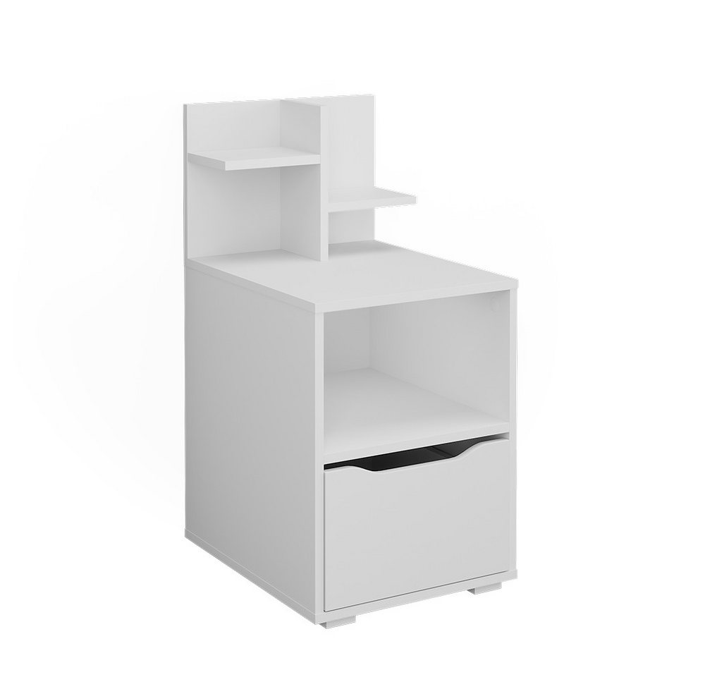 Vicco Nachtschrank Ruben, Weiß, 40 x 82.2 cm mit Schublade (1-St) – Bild 2 von 5