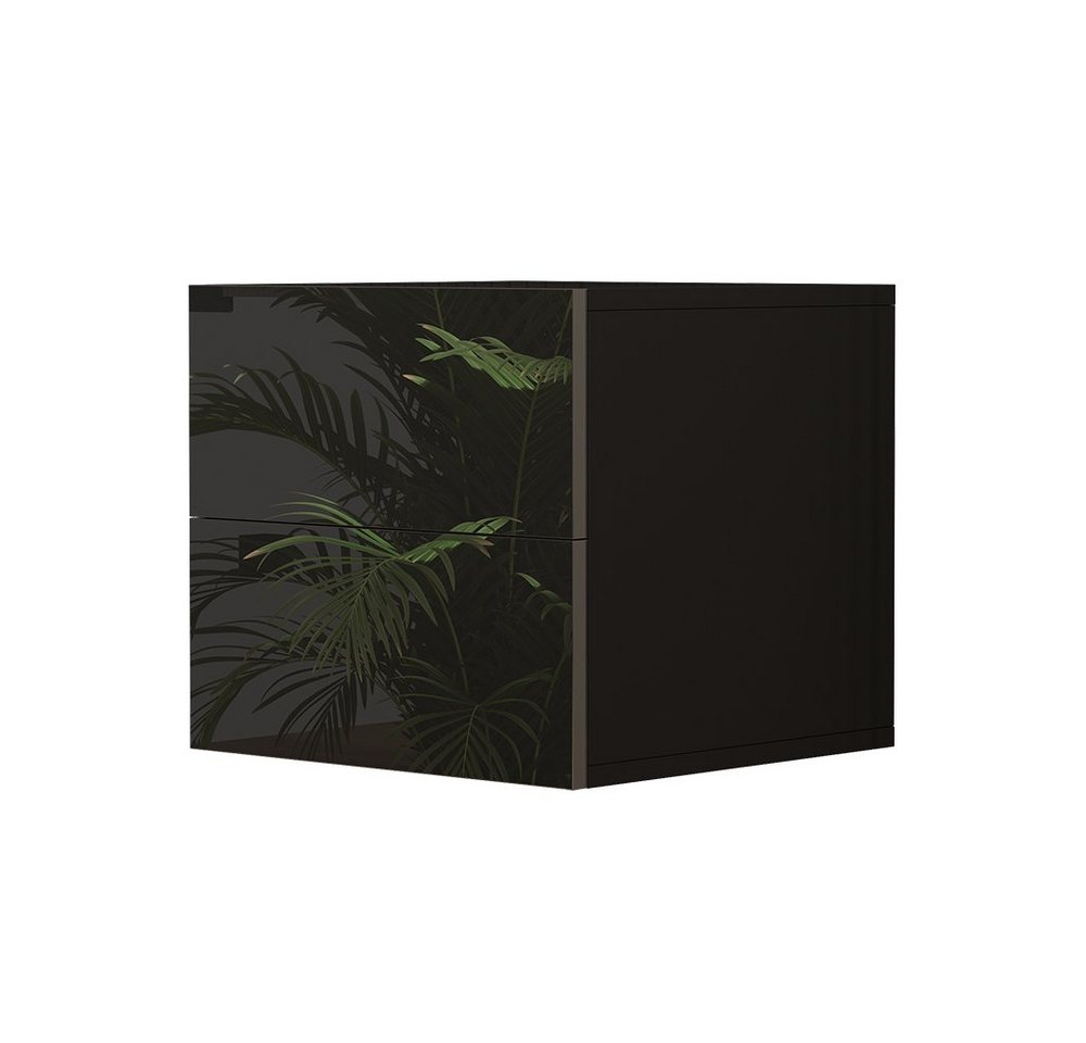 Vicco Nachtschrank Sofie, Schwarz Hochglanz, 49.6 x 51.2 cm (1-St) – Bild 2 von 5