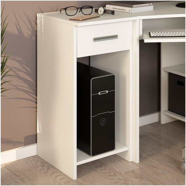 Vicco PC-Schrank Odin, Weiß, 35.1 x 45 cm (1 St)