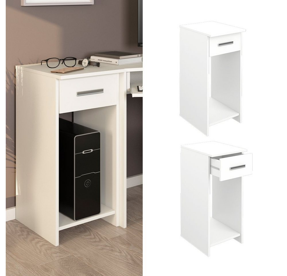 Vicco PC-Schrank Odin, Weiß, 35.1 x 45 cm (1 St) – Bild 3 von 5