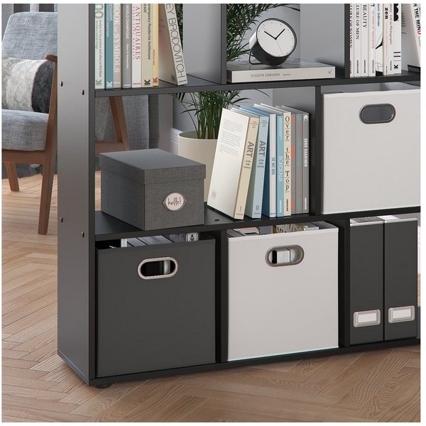 Vicco Raumteiler Pilar, Schwarz, 131.6 x 143 cm, 1-tlg., Freistehend
