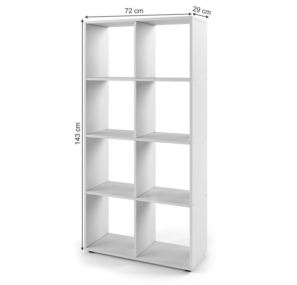 Vicco Raumteiler Scutum, Weiß/Weiß, 143 x 72 cm, 1-tlg. – Bild 4 von 5