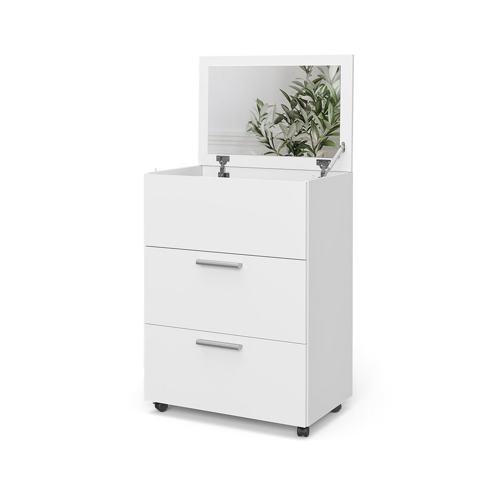Vicco Schminktisch Hanna, Weiß, 65.8 cm mit Spiegel (1-St) – Bild 4 von 5