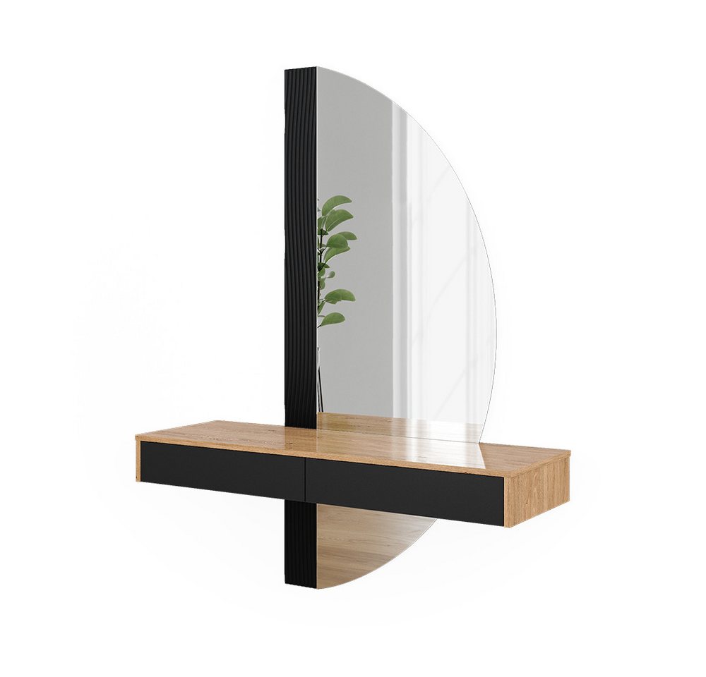 Vicco Schminktisch Melisa, Schwarz, 120 cm mit LED-Spiegel (1-St) – Bild 3 von 5